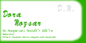dora mozsar business card